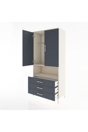 Hyperion Dolap 2 Raflı 3 Çekmeceli Tek Askılı 88x44x195 - S60M101V2B