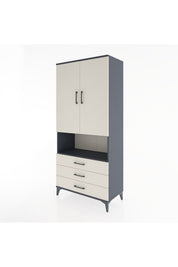 Hyperion Dolap 2 Raflı 3 Çekmeceli Tek Askılı 88x44x195 - S60M101V4B