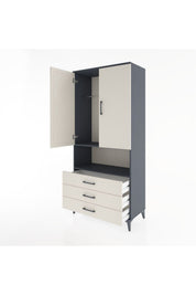 Hyperion Dolap 2 Raflı 3 Çekmeceli Tek Askılı 88x44x195 - S60M101V4B