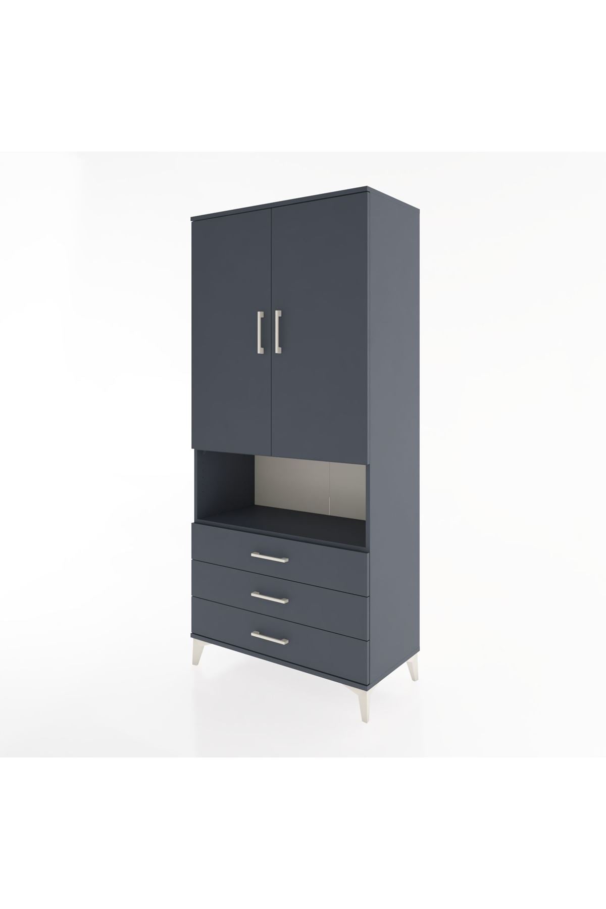 Hyperion Dolap 2 Raflı 3 Çekmeceli Tek Askılı 88x44x195 - S60M101V5B