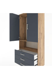 Hyperion Dolap 2 Raflı 3 Çekmeceli Tek Askılı 88x44x195 - S60M101V8B