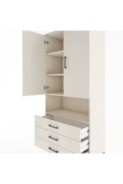 Hyperion Dolap 4 Raflı 3 Çekmeceli 2 Kapaklı 88x44x195 - S60M102V1B
