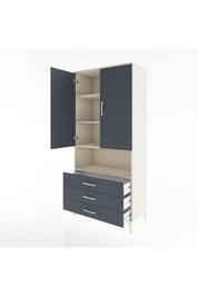 Hyperion Dolap 4 Raflı 3 Çekmeceli 2 Kapaklı 88x44x195 - S60M102V2B