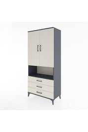 Hyperion Dolap 4 Raflı 3 Çekmeceli 2 Kapaklı 88x44x195 - S60M102V4B