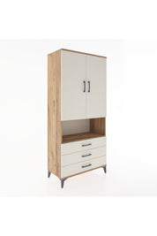 Hyperion Dolap 4 Raflı 3 Çekmeceli 2 Kapaklı 88x44x195 - S60M102V7B
