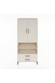 Hyperion Dolap 3 Raflı 2 Çekmeceli Tek Askılı 88x44x195 - S60M103V1B
