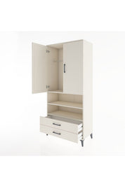 Hyperion Dolap 3 Raflı 2 Çekmeceli Tek Askılı 88x44x195 - S60M103V1B