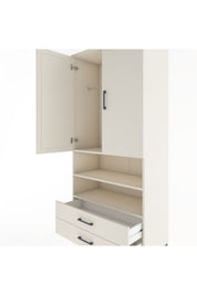 Hyperion Dolap 3 Raflı 2 Çekmeceli Tek Askılı 88x44x195 - S60M103V1B