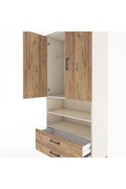 Hyperion Dolap 3 Raflı 2 Çekmeceli Tek Askılı 88x44x195 - S60M103V3B