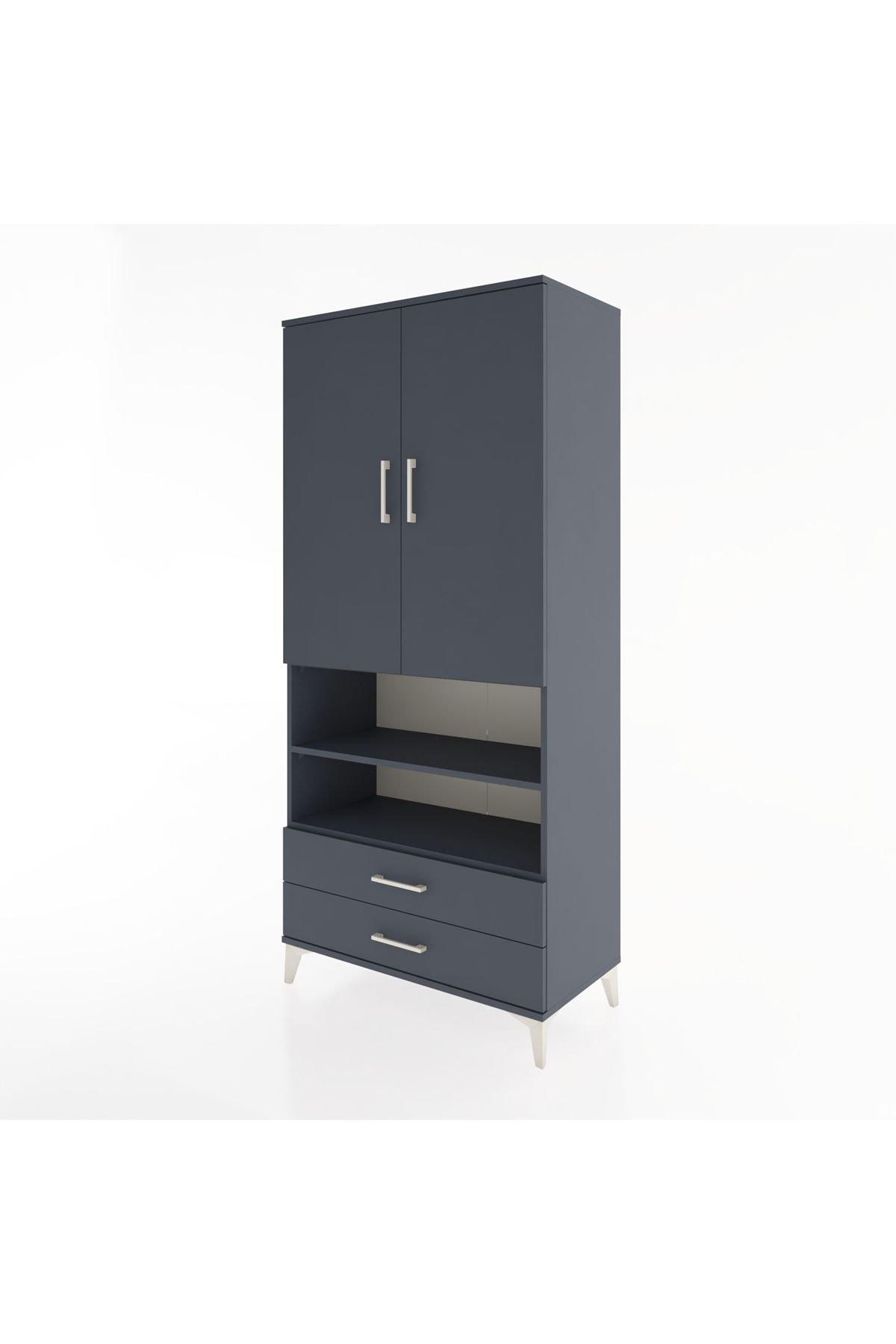 Hyperion Dolap 3 Raflı 2 Çekmeceli Tek Askılı 88x44x195 - S60M103V5B