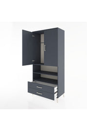 Hyperion Dolap 3 Raflı 2 Çekmeceli Tek Askılı 88x44x195 - S60M103V5B