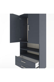 Hyperion Dolap 3 Raflı 2 Çekmeceli Tek Askılı 88x44x195 - S60M103V5B