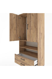 Hyperion Dolap 3 Raflı 2 Çekmeceli Tek Askılı 88x44x195 - S60M103V9B
