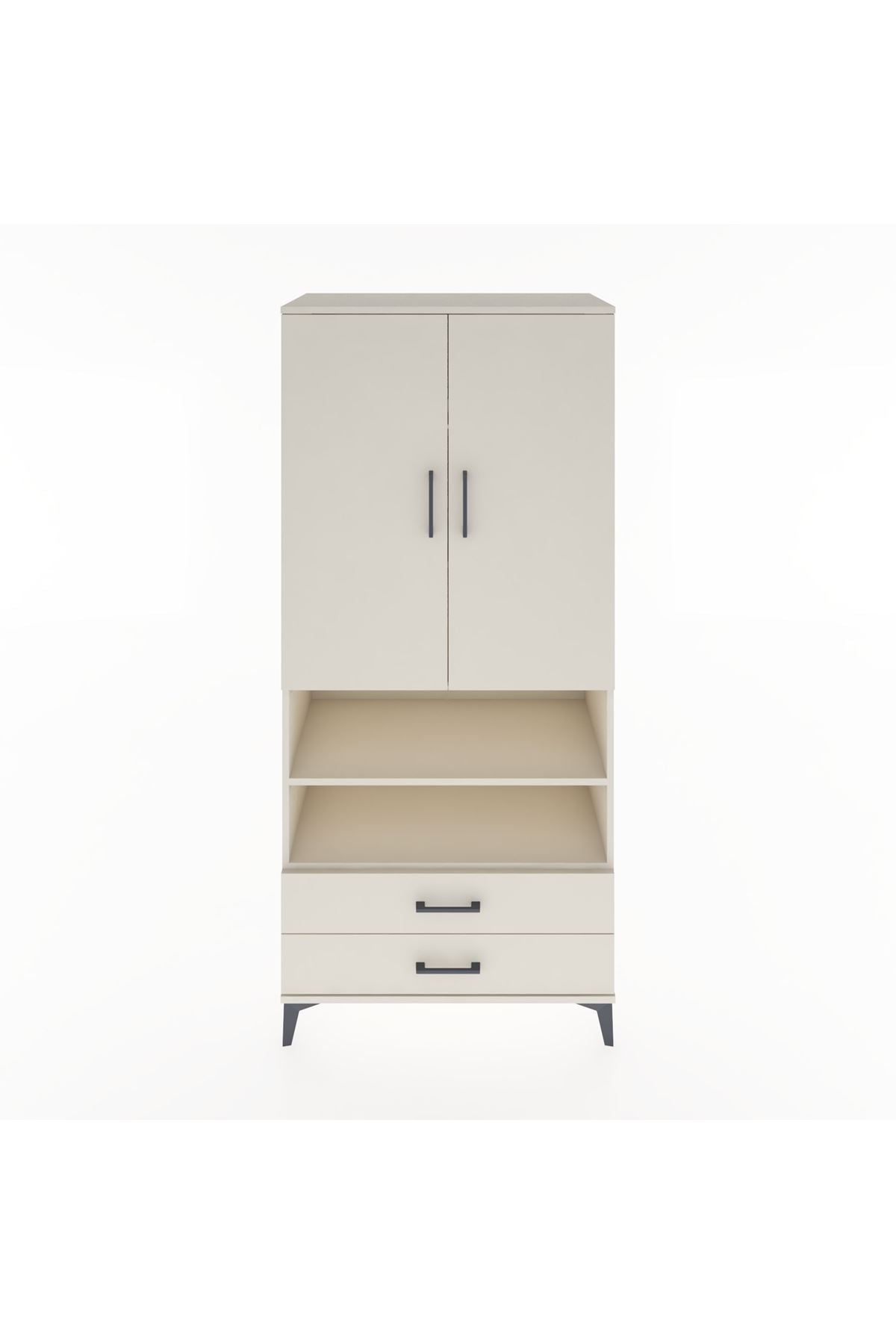 Hyperion Dolap 5 Raflı 2 Çekmeceli 2 Kapaklı 88x44x195 - S60M104V1B