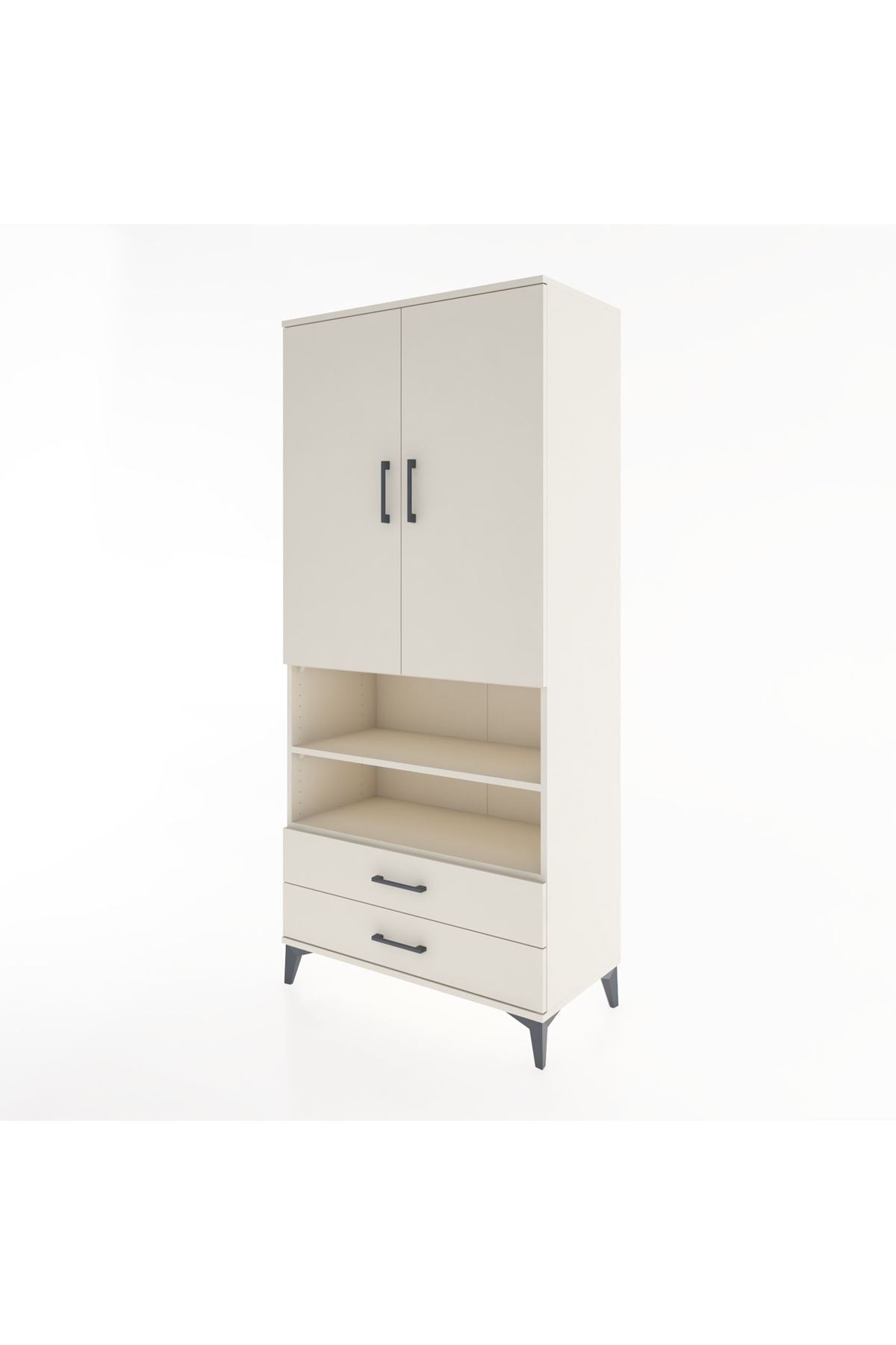 Hyperion Dolap 5 Raflı 2 Çekmeceli 2 Kapaklı 88x44x195 - S60M104V1B