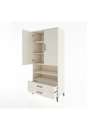 Hyperion Dolap 5 Raflı 2 Çekmeceli 2 Kapaklı 88x44x195 - S60M104V1B