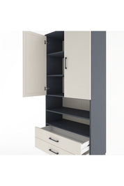 Hyperion Dolap 5 Raflı 2 Çekmeceli 2 Kapaklı 88x44x195 - S60M104V4B