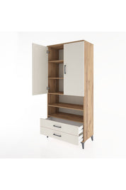 Hyperion Dolap 5 Raflı 2 Çekmeceli 2 Kapaklı 88x44x195 - S60M104V7B