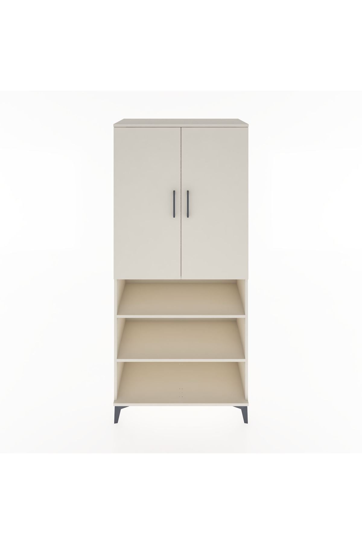 Hyperion Dolap 4 Raflı 2 Kapaklı Tek Askılı 88x44x195 - S60M105V1B