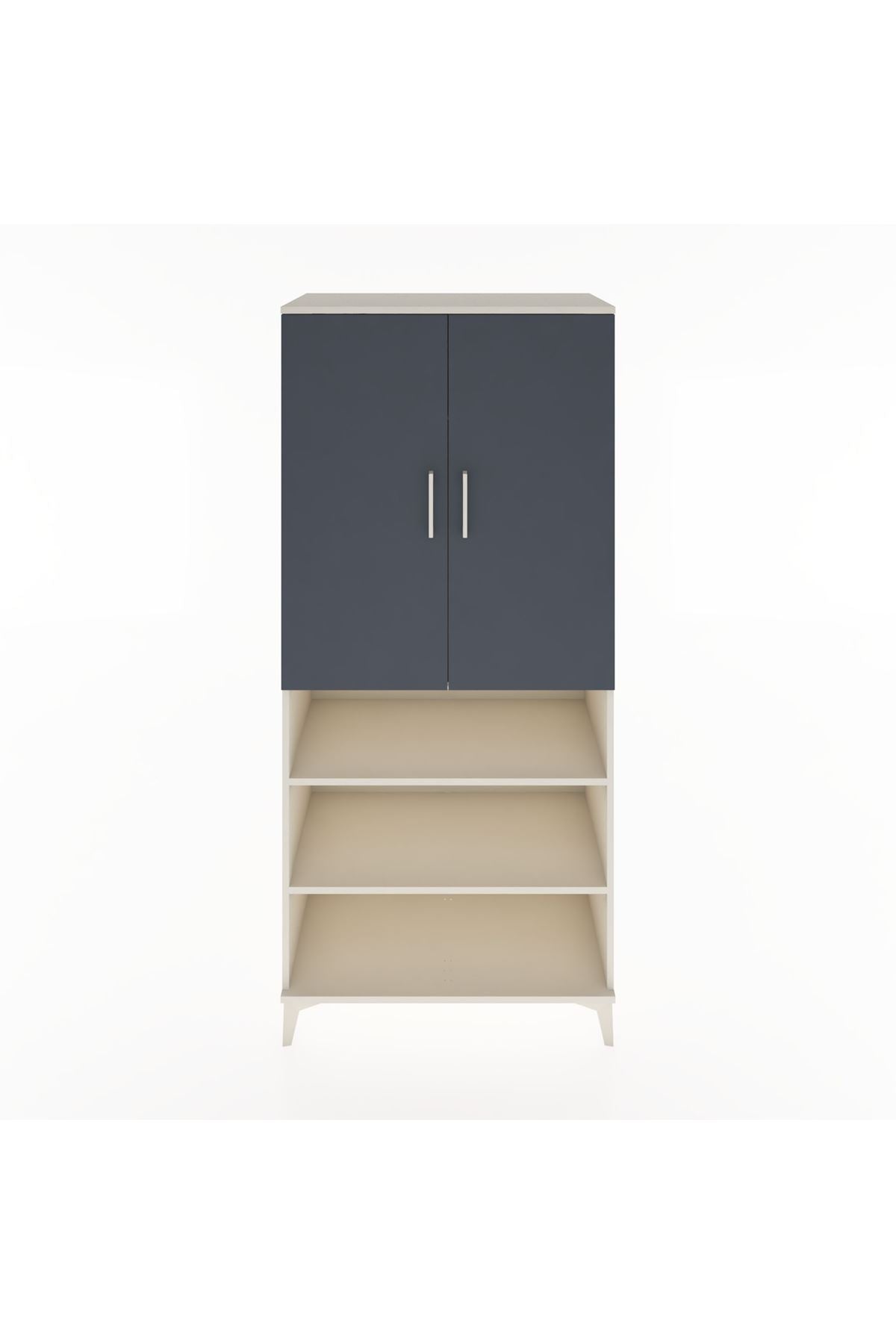 Hyperion Dolap 4 Raflı 2 Kapaklı Tek Askılı 88x44x195 - S60M105V2B