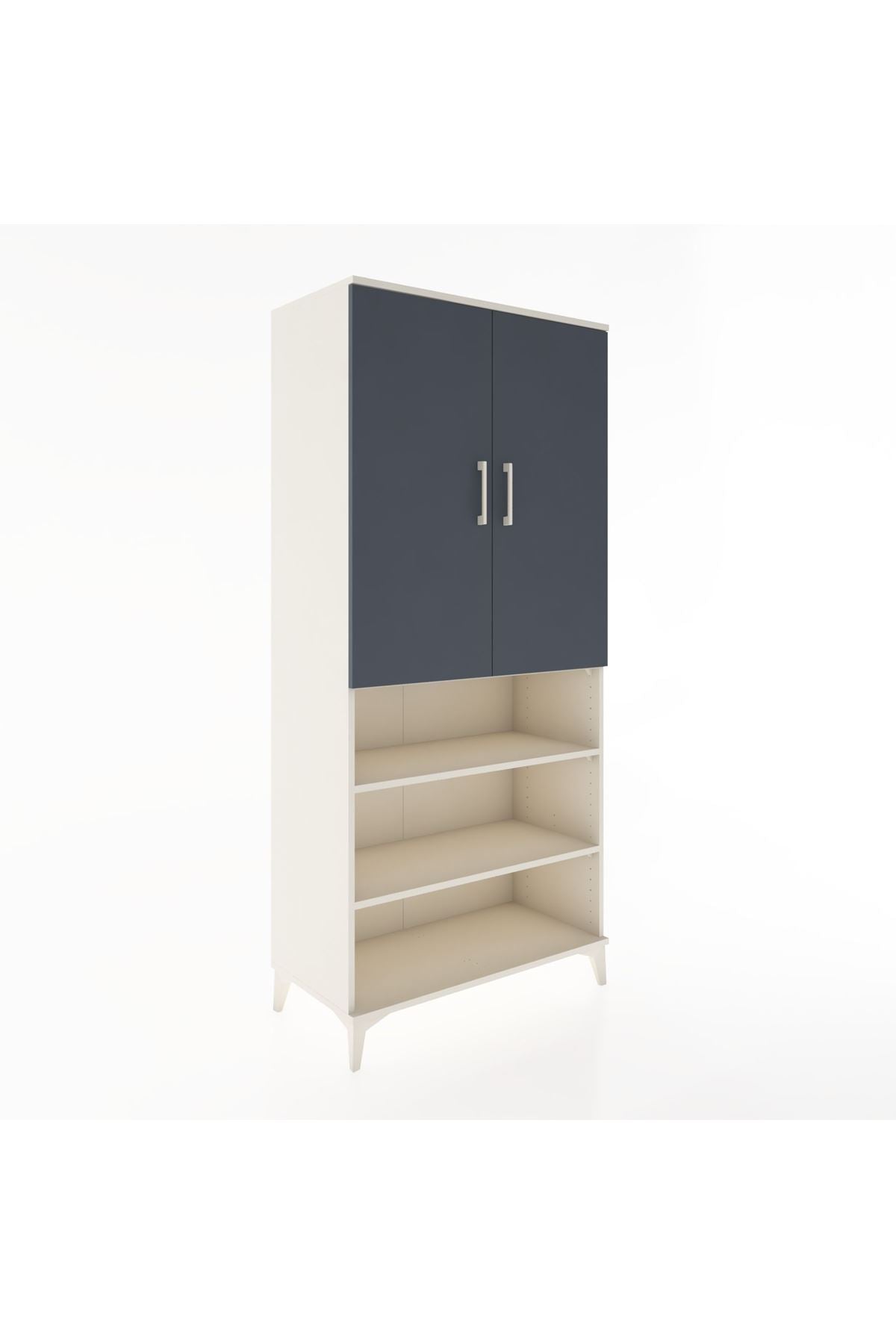Hyperion Dolap 4 Raflı 2 Kapaklı Tek Askılı 88x44x195 - S60M105V2B