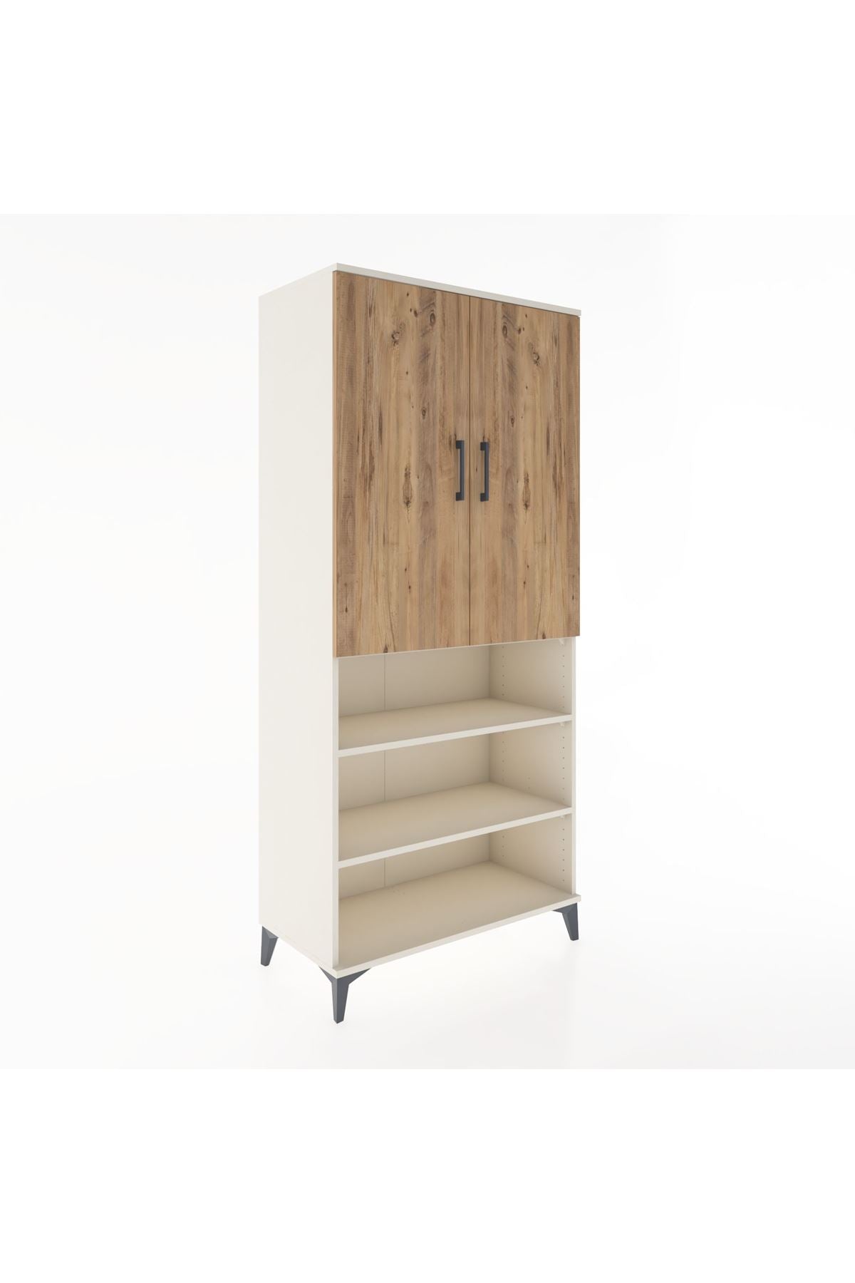 Hyperion Dolap 4 Raflı 2 Kapaklı Tek Askılı 88x44x195 - S60M105V3B
