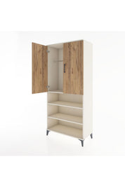 Hyperion Dolap 4 Raflı 2 Kapaklı Tek Askılı 88x44x195 - S60M105V3B