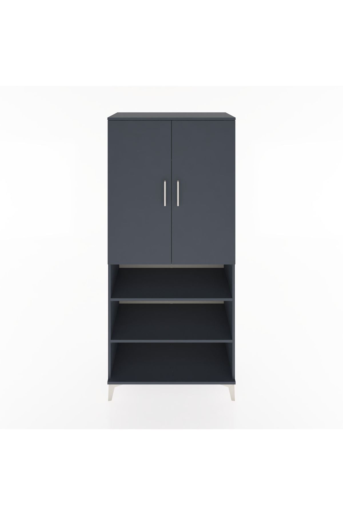 Hyperion Dolap 4 Raflı 2 Kapaklı Tek Askılı 88x44x195 - S60M105V5B