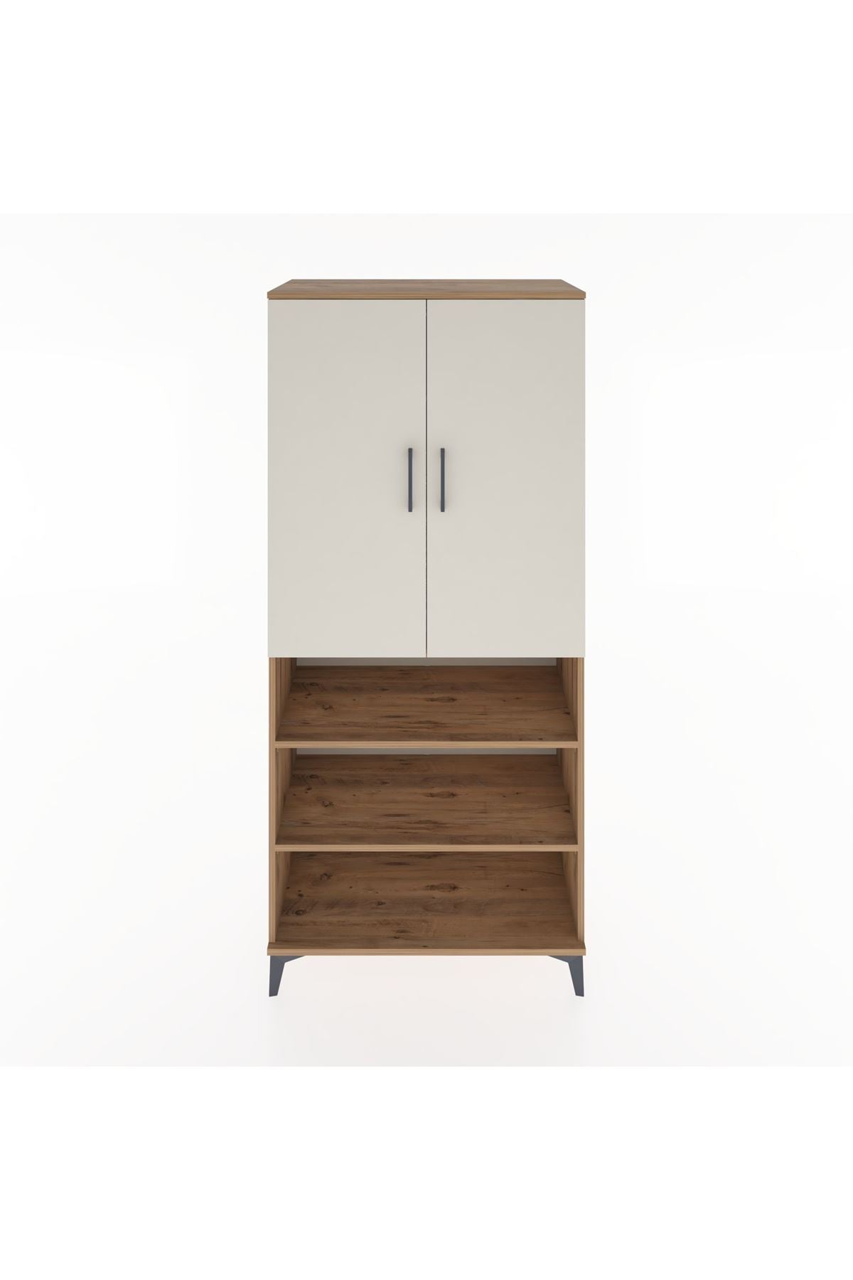 Hyperion Dolap 4 Raflı 2 Kapaklı Tek Askılı 88x44x195 - S60M105V7B