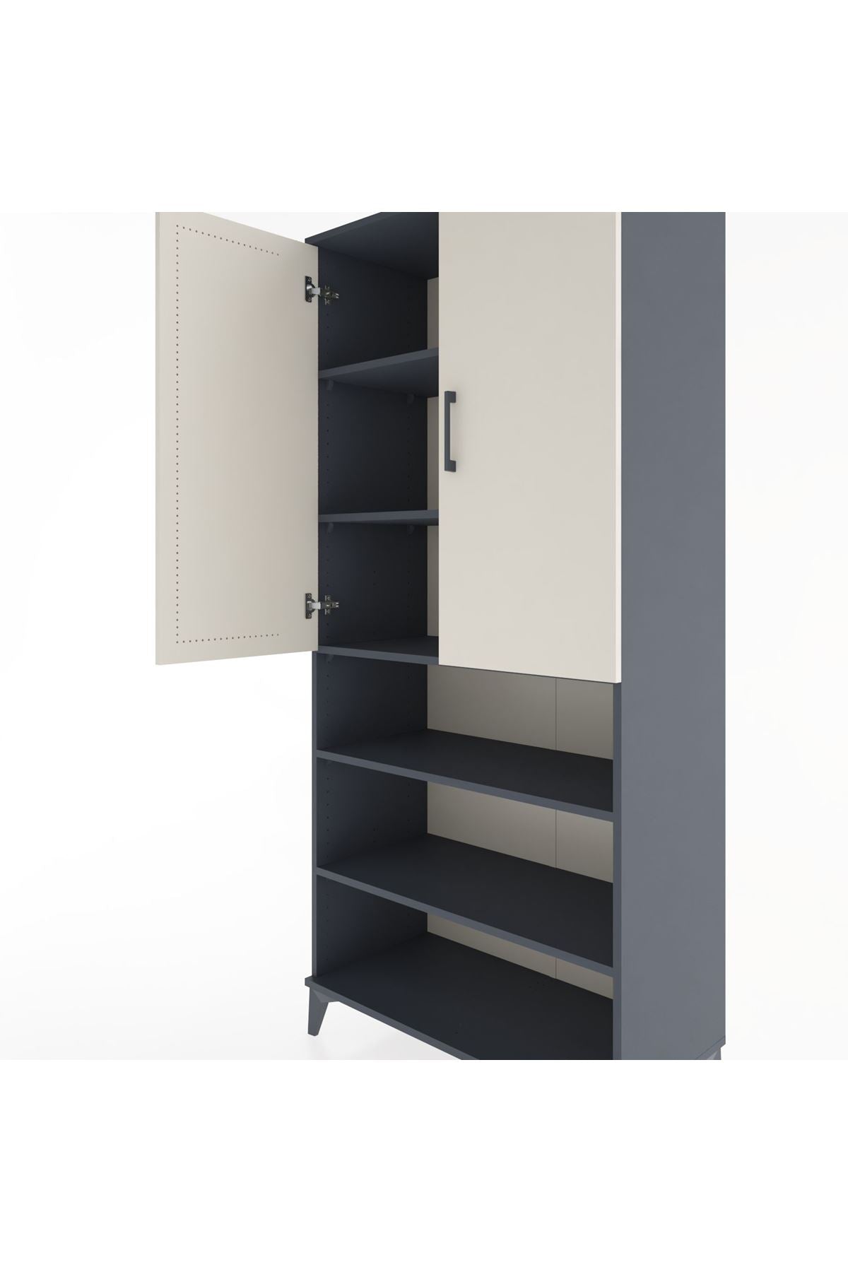 Hyperion Dolap 5 Raflı 2 Kapaklı 88x44x195 - S60M106V4B