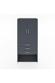 Hyperion Dolap Tek Raflı 3 Çekmeceli Tek Askılı 88x44x195 - S60M107V5B