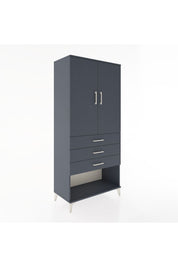 Hyperion Dolap Tek Raflı 3 Çekmeceli Tek Askılı 88x44x195 - S60M107V5B