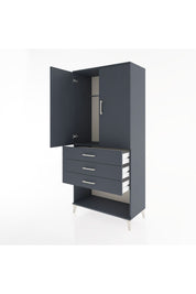 Hyperion Dolap Tek Raflı 3 Çekmeceli Tek Askılı 88x44x195 - S60M107V5B