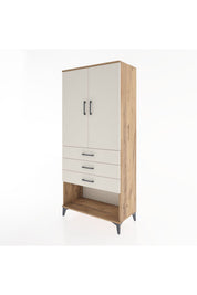 Hyperion Dolap Tek Raflı 3 Çekmeceli Tek Askılı 88x44x195 - S60M107V7B