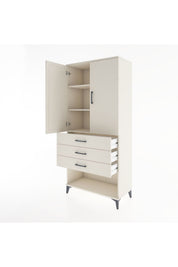 Hyperion Dolap 3 Raflı 3 Çekmeceli 2 Kapaklı 88x44x195 - S60M108V1B