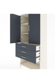 Hyperion Dolap 3 Raflı 3 Çekmeceli 2 Kapaklı 88x44x195 - S60M108V2B