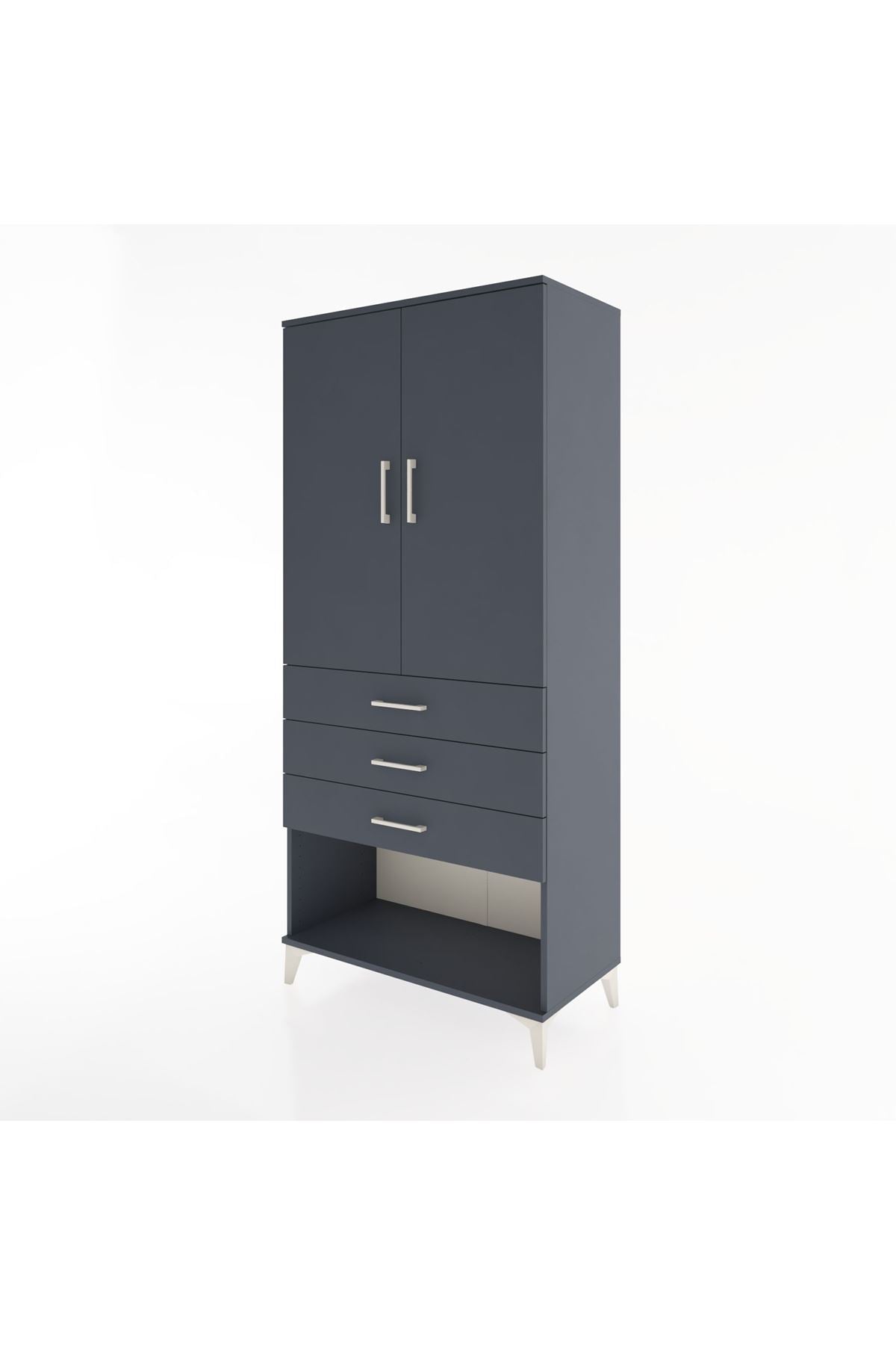 Hyperion Dolap 3 Raflı 3 Çekmeceli 2 Kapaklı 88x44x195 - S60M108V5B