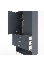 Hyperion Dolap 3 Raflı 3 Çekmeceli 2 Kapaklı 88x44x195 - S60M108V5B