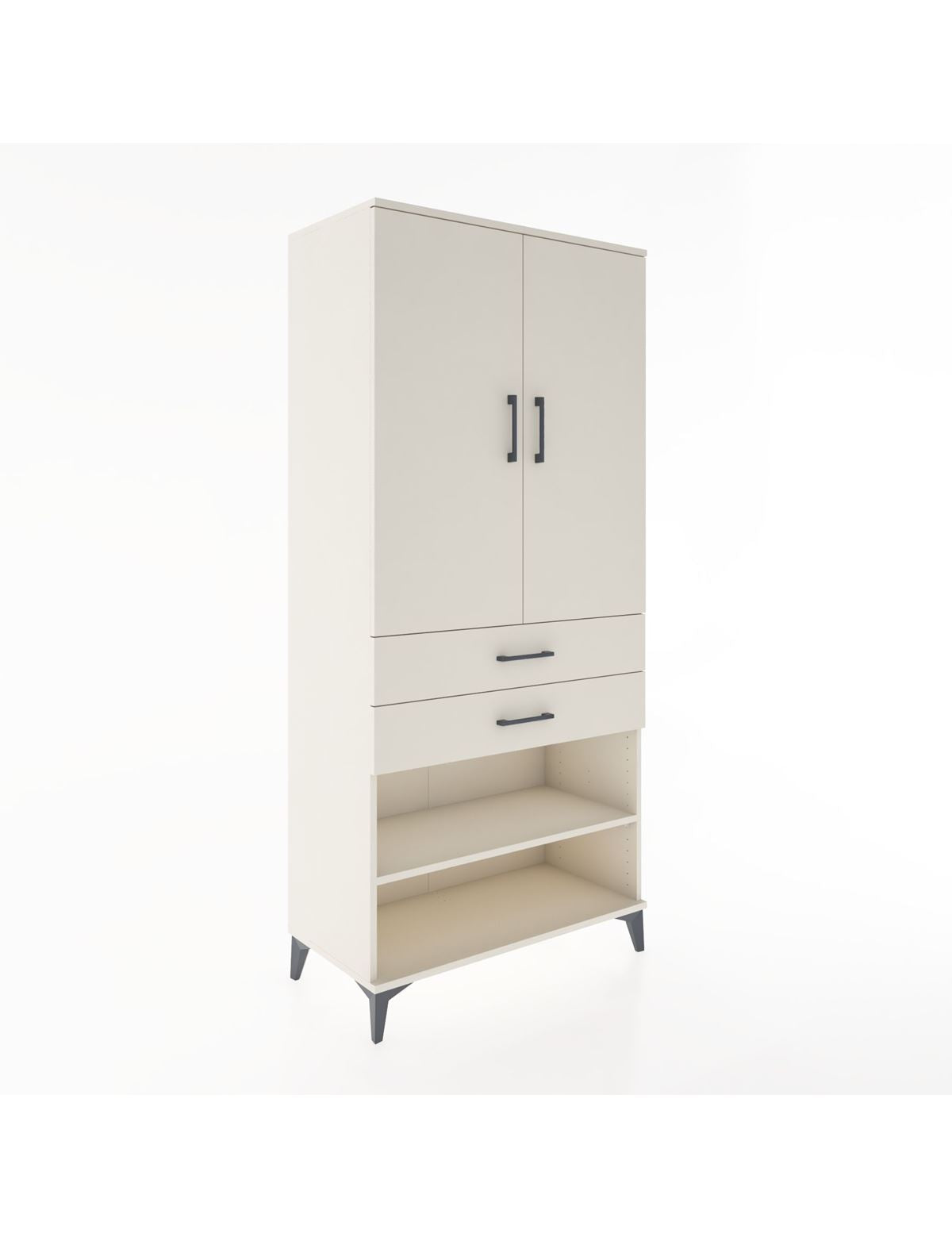 Hyperion Dolap 2 Raflı 2 Çekmeceli Tek Askılı 88x44x195 - S60M109V1B