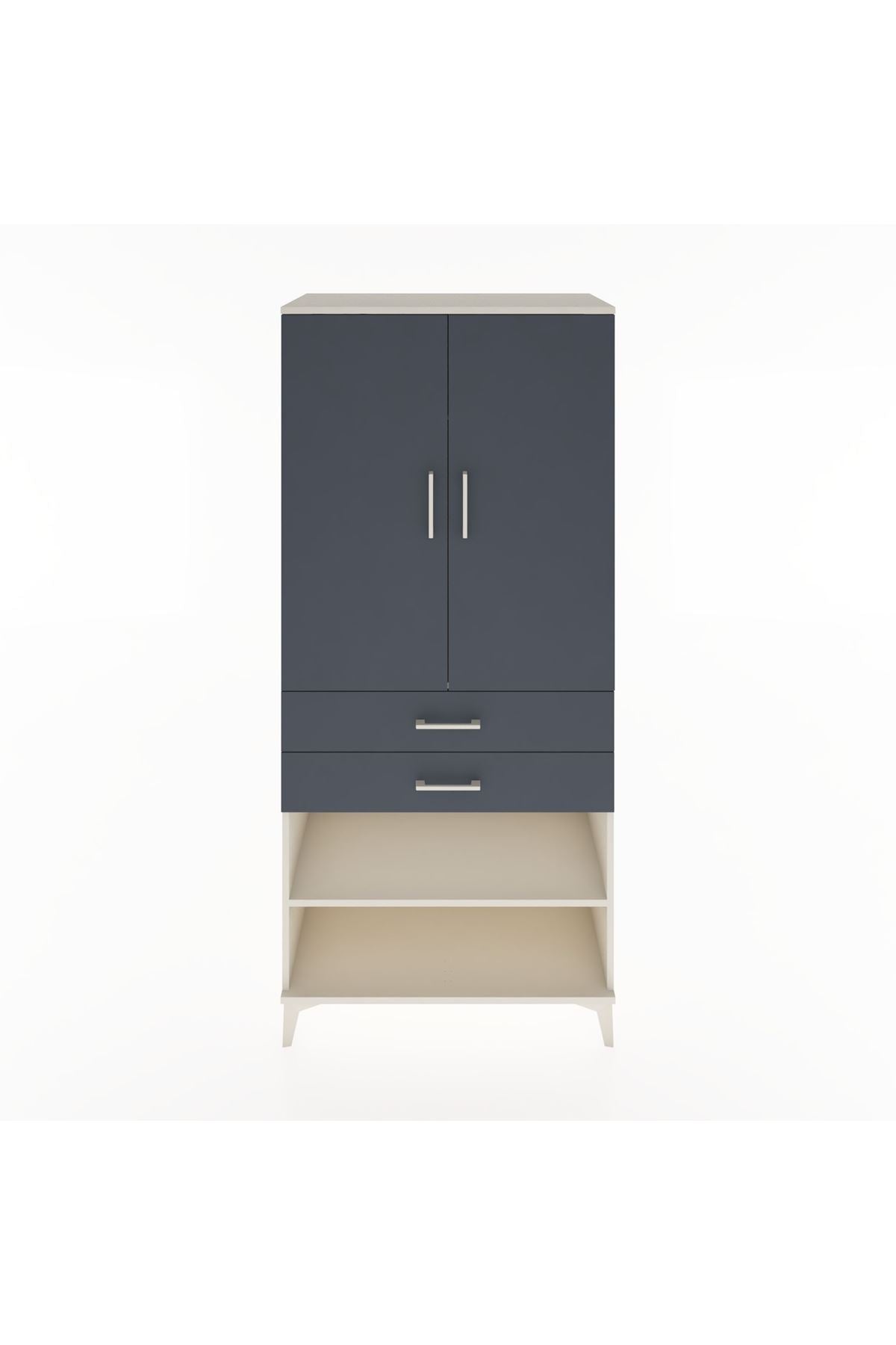 Hyperion Dolap 2 Raflı 2 Çekmeceli Tek Askılı 88x44x195 - S60M109V2B