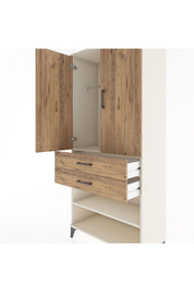 Hyperion Dolap 2 Raflı 2 Çekmeceli Tek Askılı 88x44x195 - S60M109V3B