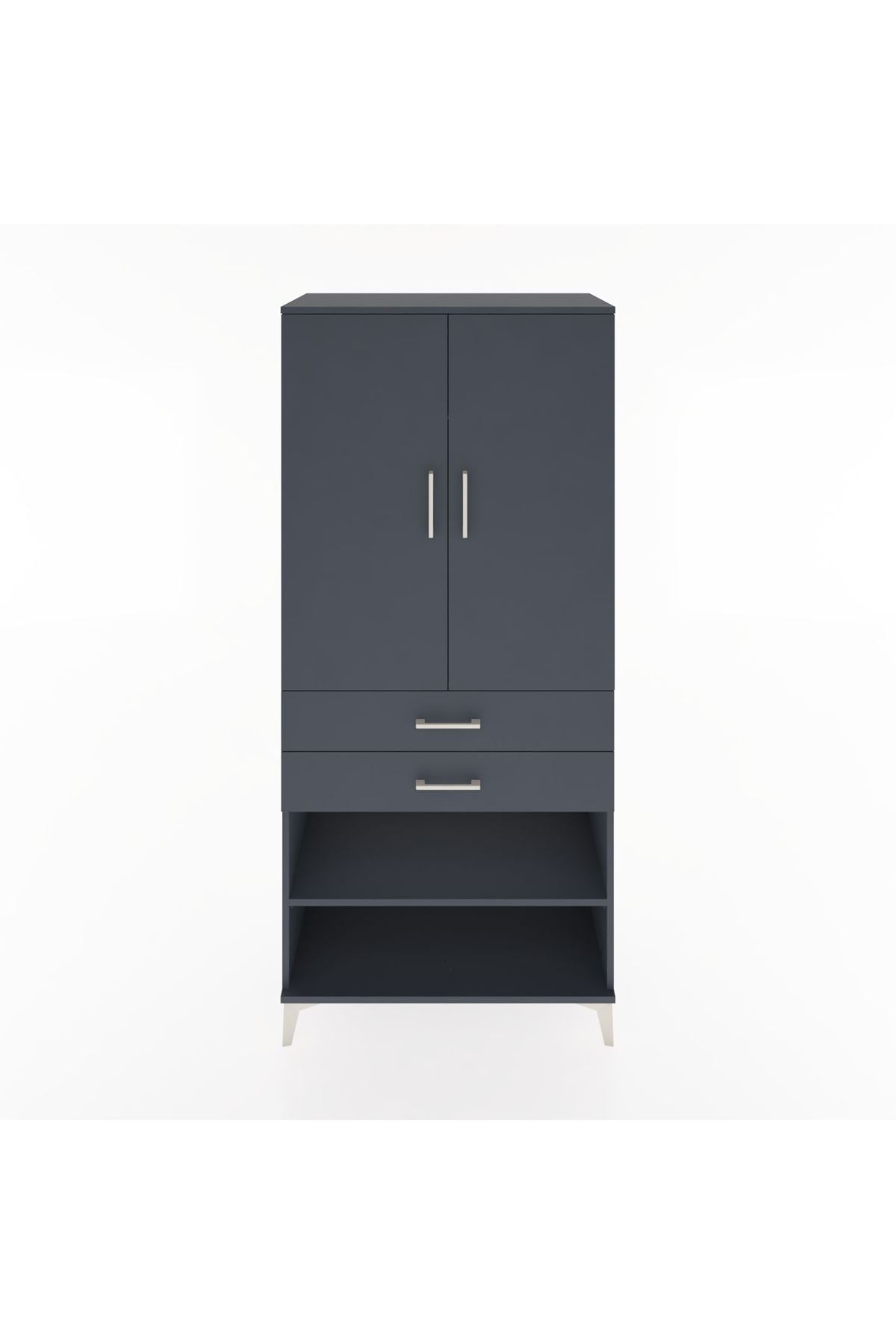Hyperion Dolap 2 Raflı 2 Çekmeceli Tek Askılı 88x44x195 - S60M109V5B