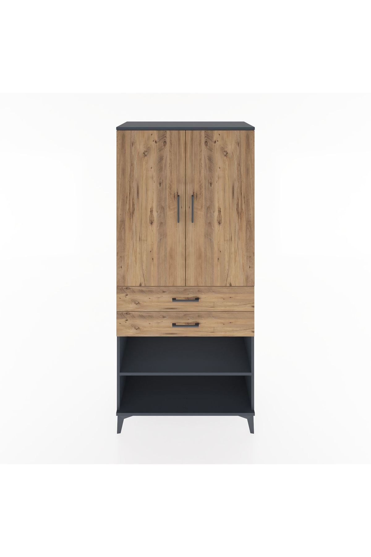 Hyperion Dolap 2 Raflı 2 Çekmeceli Tek Askılı 88x44x195 - S60M109V6B