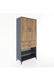 Hyperion Dolap 2 Raflı 2 Çekmeceli Tek Askılı 88x44x195 - S60M109V6B