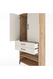 Hyperion Dolap 2 Raflı 2 Çekmeceli Tek Askılı 88x44x195 - S60M109V7B