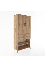 Hyperion Dolap 2 Raflı 2 Çekmeceli Tek Askılı 88x44x195 - S60M109V9B