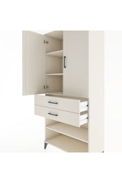 Hyperion Dolap 4 Raflı 2 Çekmeceli 2 Kapaklı 88x44x195 - S60M110V1B