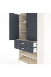 Hyperion Dolap 4 Raflı 2 Çekmeceli 2 Kapaklı 88x44x195 - S60M110V2B