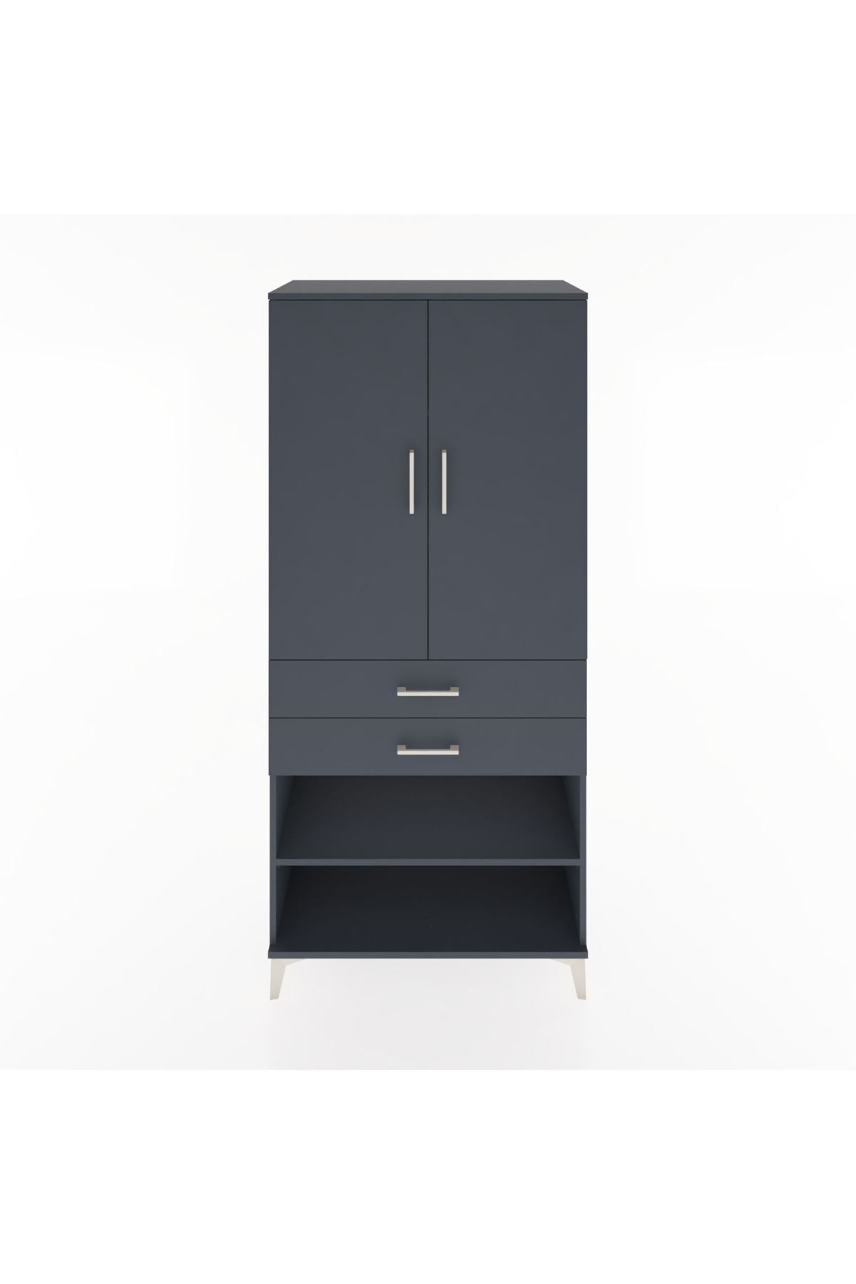 Hyperion Dolap 4 Raflı 2 Çekmeceli 2 Kapaklı 88x44x195 - S60M110V5B