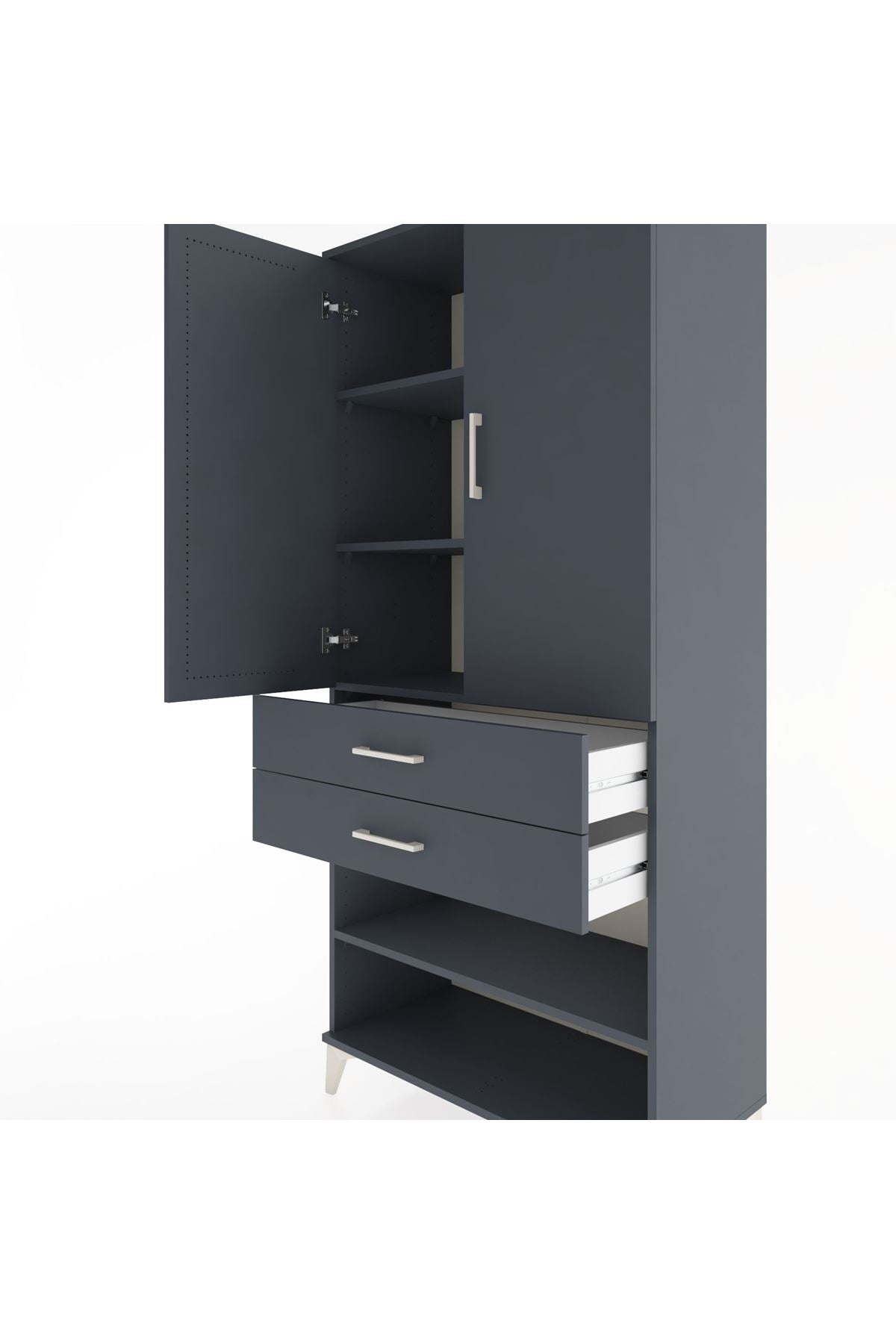 Hyperion Dolap 4 Raflı 2 Çekmeceli 2 Kapaklı 88x44x195 - S60M110V5B